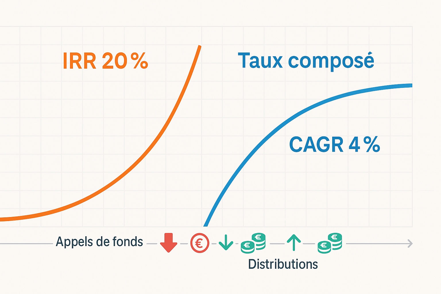 IRR ≠ taux composé : pourquoi on s’y perd (et comment l’éviter)