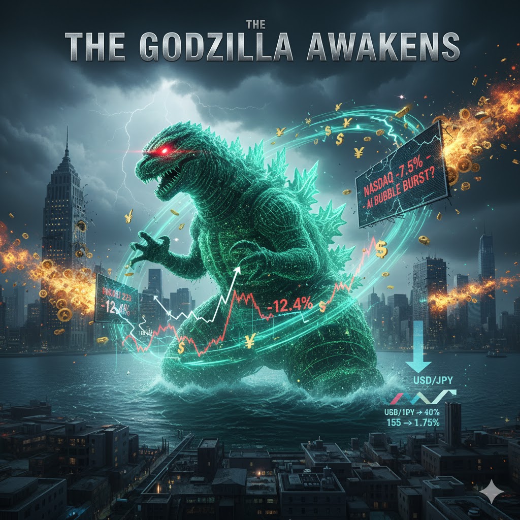 Le réveil de Godzilla : Analyse systémique de la désintégration du carry trade japonais et de la fin de l’argent gratuit