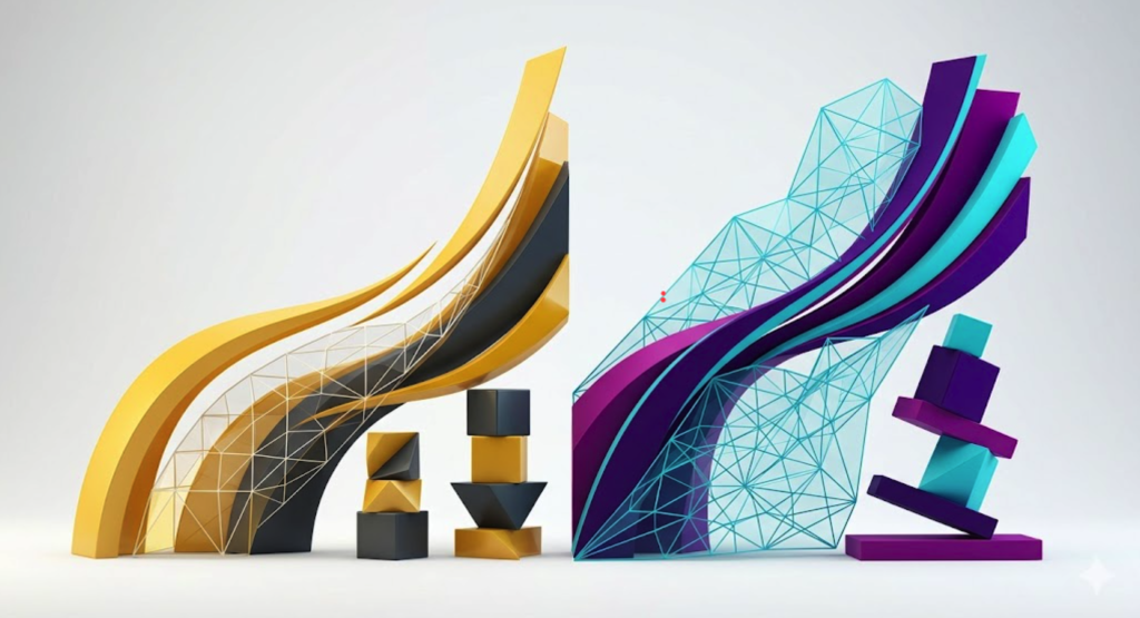 Yield USDC 2026 : Binance vs Kraken, illustration abstraite des deux courbes de rendement stablecoin