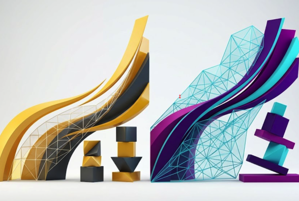 Yield USDC 2026 : Binance vs Kraken, illustration abstraite des deux courbes de rendement stablecoin